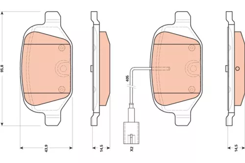 Bremsbelagsatz, Scheibenbremse