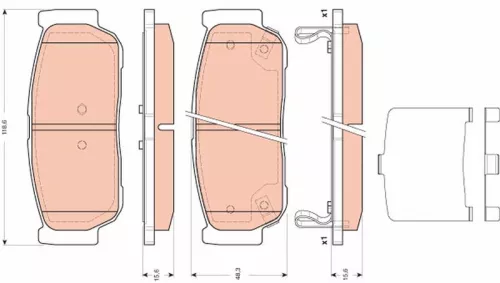 Bremsbelagsatz, Scheibenbremse